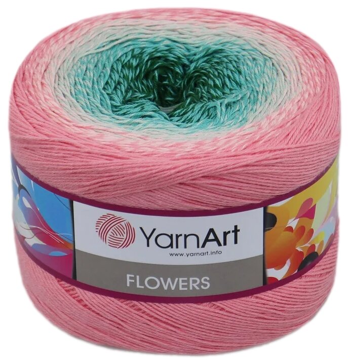 Пряжа YarnArt Flowers 55 % хлопок 45 % акрил 250 г