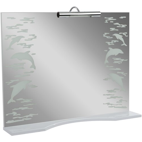 Зеркало-полка Лагуна 80 DORATIZ, белая, с подсветкой, 2712.710