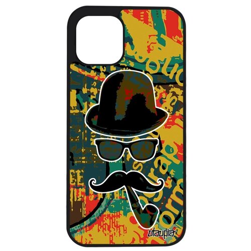 фото Простой чехол на смартфон // apple iphone 12 pro max // "мистер усы" портрет шляпа, utaupia, цветной