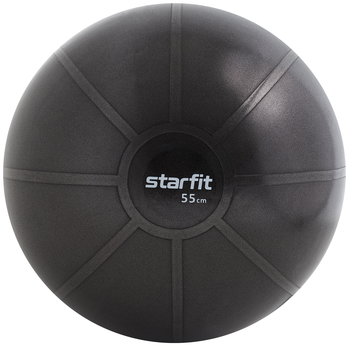 Фитбол высокой плотности StarFit Pro GB-107 антивзрыв, 1100 гр, черный, 55 см