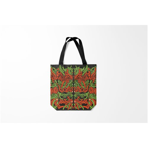 фото Сумка-шоппер / 40х40 см / популярные иллюстрации / инопланетяне пришельцы щупальца пришельца burnettie