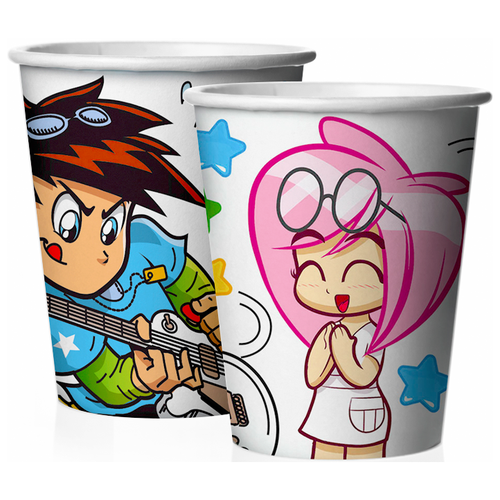 фото Стаканы (250 мл) аниме мейкер, 6 шт. дон баллон
