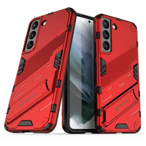 Brodef Punk Противоударный с подставкой чехол для Samsung Galaxy S22 красный brodef punk противоударный с подставкой чехол для realme 8i черный