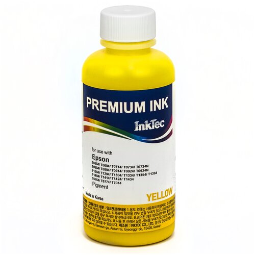 Чернила InkTec E0013-100MY желтые (yellow) пигментные для принтеров Epson 100мл. чернила inktec e0013 100my для epson s22 sx125 100 мл pigment yellow