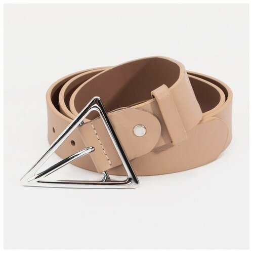 фото Paulo maskoni ремень, ширина 3,5 см, винт, пряжка металл, цвет бежевый rusexpress