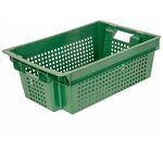 Ящик (лоток) универсальный, ПНД, 600x400x200мм, зеленый - изображение