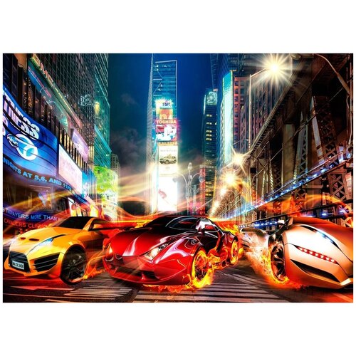 Авто. Мотивы Need for Speed - Виниловые фотообои, (211х150 см) авто красный спорткар виниловые фотообои 211х150 см