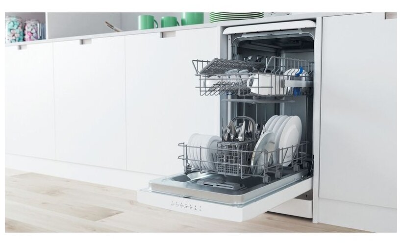 Посудомоечная машина Indesit DSFC 3M19 белый (узкая) - фотография № 12