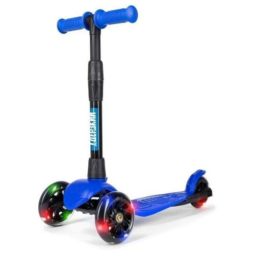 фото Самокат ! дерзкий baby стайл 3-колесный светящиеся колеса 1-5 лет синий !дерзкий