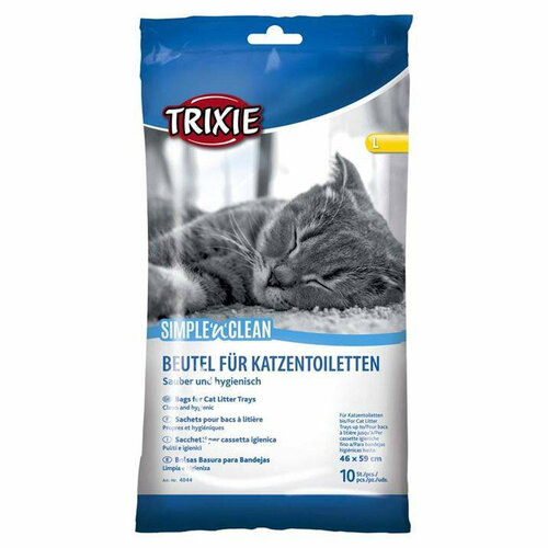 Пакеты для туалета TRIXIE для кошачьих туалетов 46x59 см 10 шт, размер L.