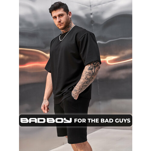 Теннисная футболка BAD BOY, силуэт свободный, размер M, черный