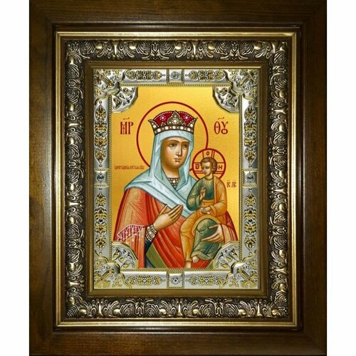 Икона Божья Матерь Цареградская, 18x24 см, со стразами, в деревянном киоте, арт вк-5287
