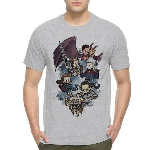 фото Футболка design heroes, размер 2xl, серый