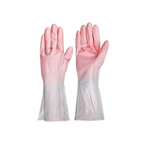 Vetta перчатки хозяйственные двухцветные пвх 30см м 155₽