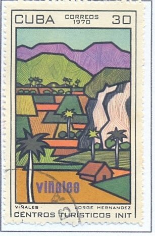  1970 004  Марка Куба  Виньялес  Туризм III Θ