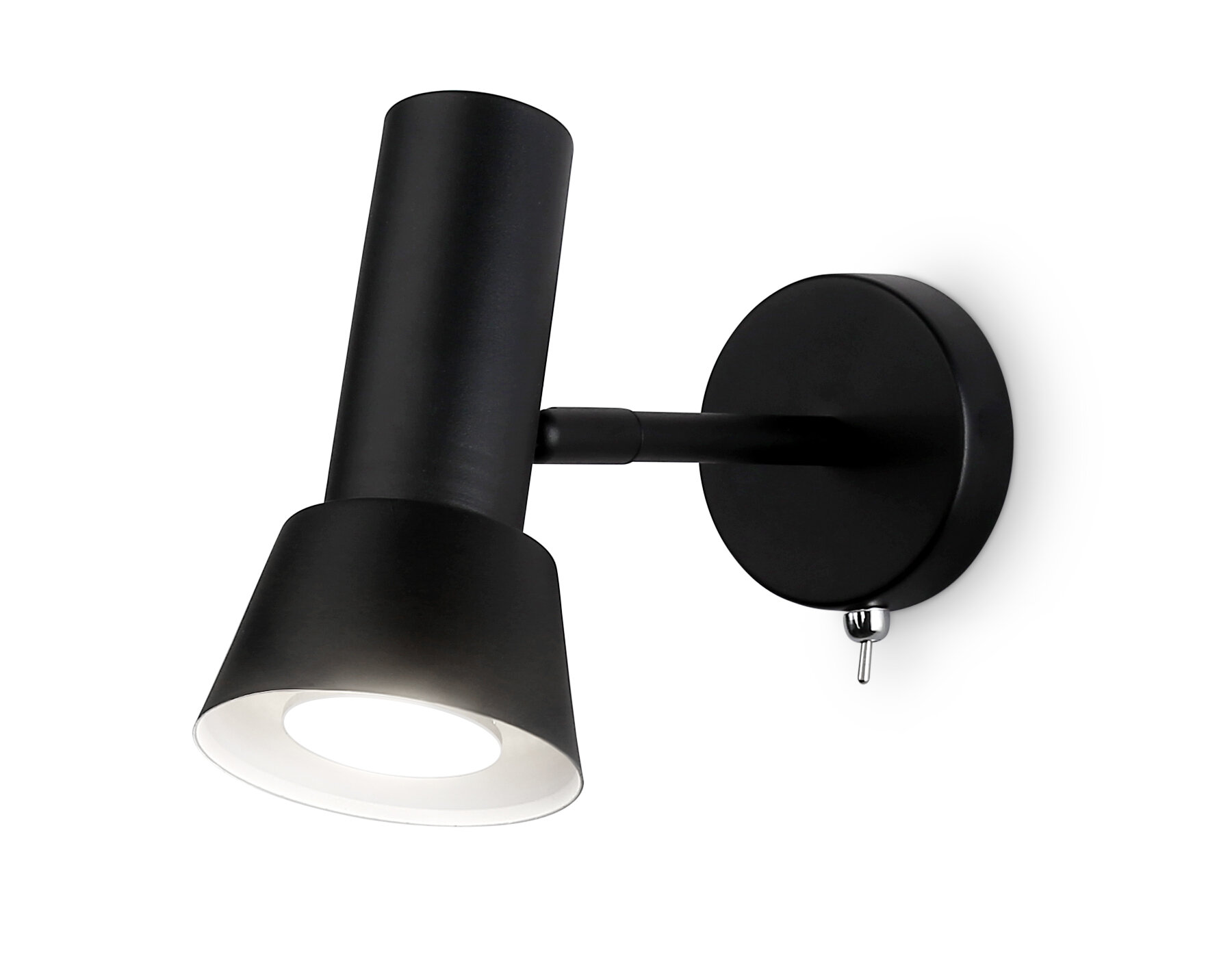 Настенный светильник с выключателем и сменной лампой GU10 TA13129 BK черный GU10 max 12W D85*L150*H240