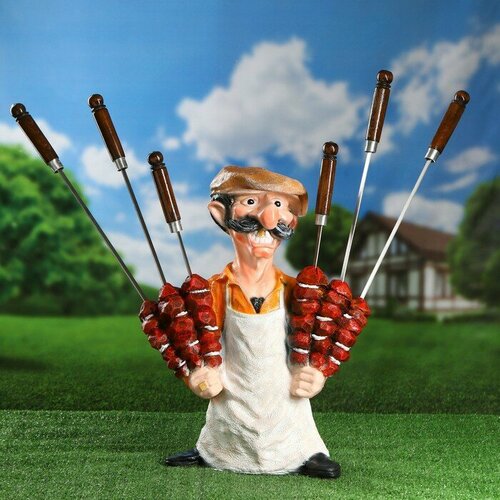 Садовая фигура Шашлычник подставка для шампуров 55х44см 11670₽