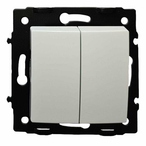 ECON Выключатель Камелия 2 кл. 10А белый без рамки K002B