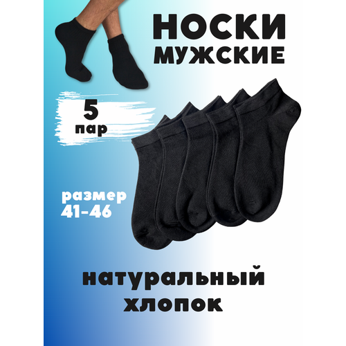 Носки APOLLON, 5 пар, размер 41-46, черный