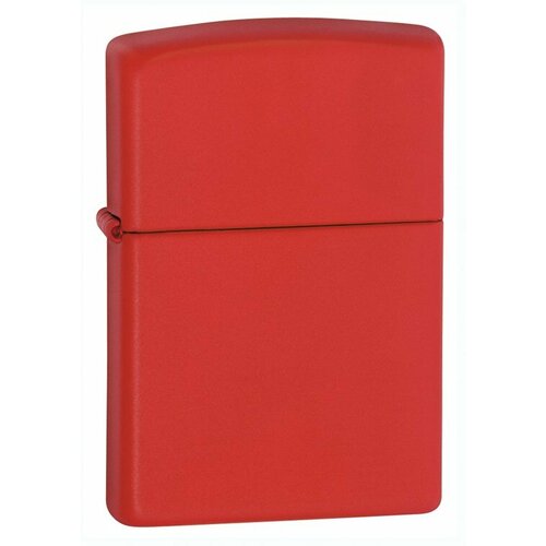 Зажигалка ZIPPO Classic с покрытием Red Matte, латунь/сталь, красная, матовая, 38x13x57 мм
