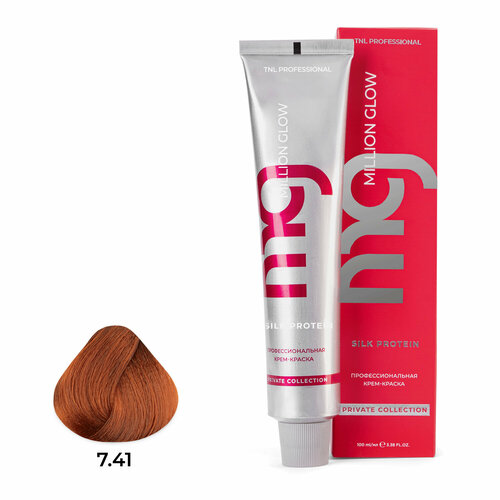 TNL MILLION GLOW PRIVATE COLLECTION SILK PROTEIN крем-краска для волос 7.41 100МЛ