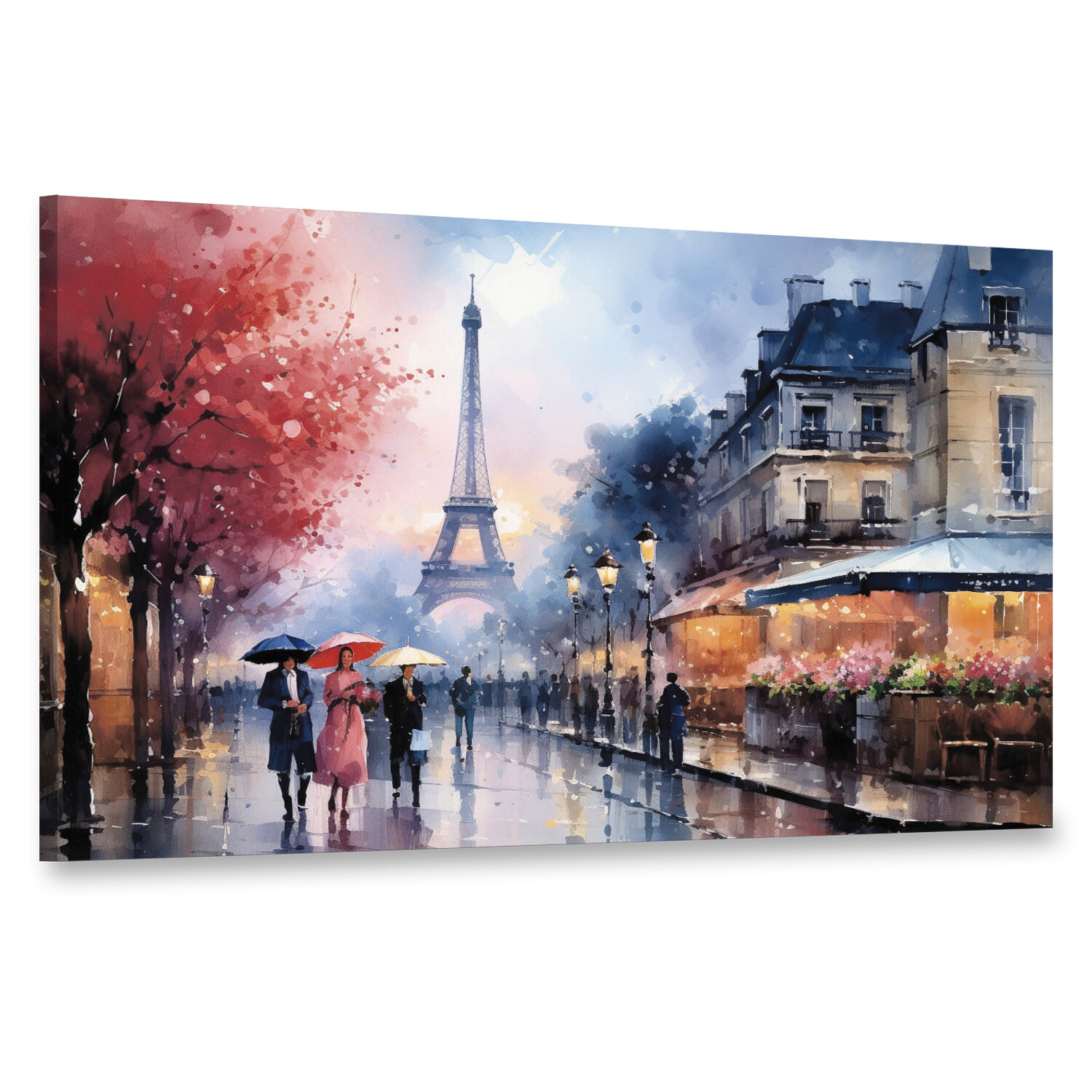 Интерьерная картина 100х60 "Осень париж эйфелева башня"