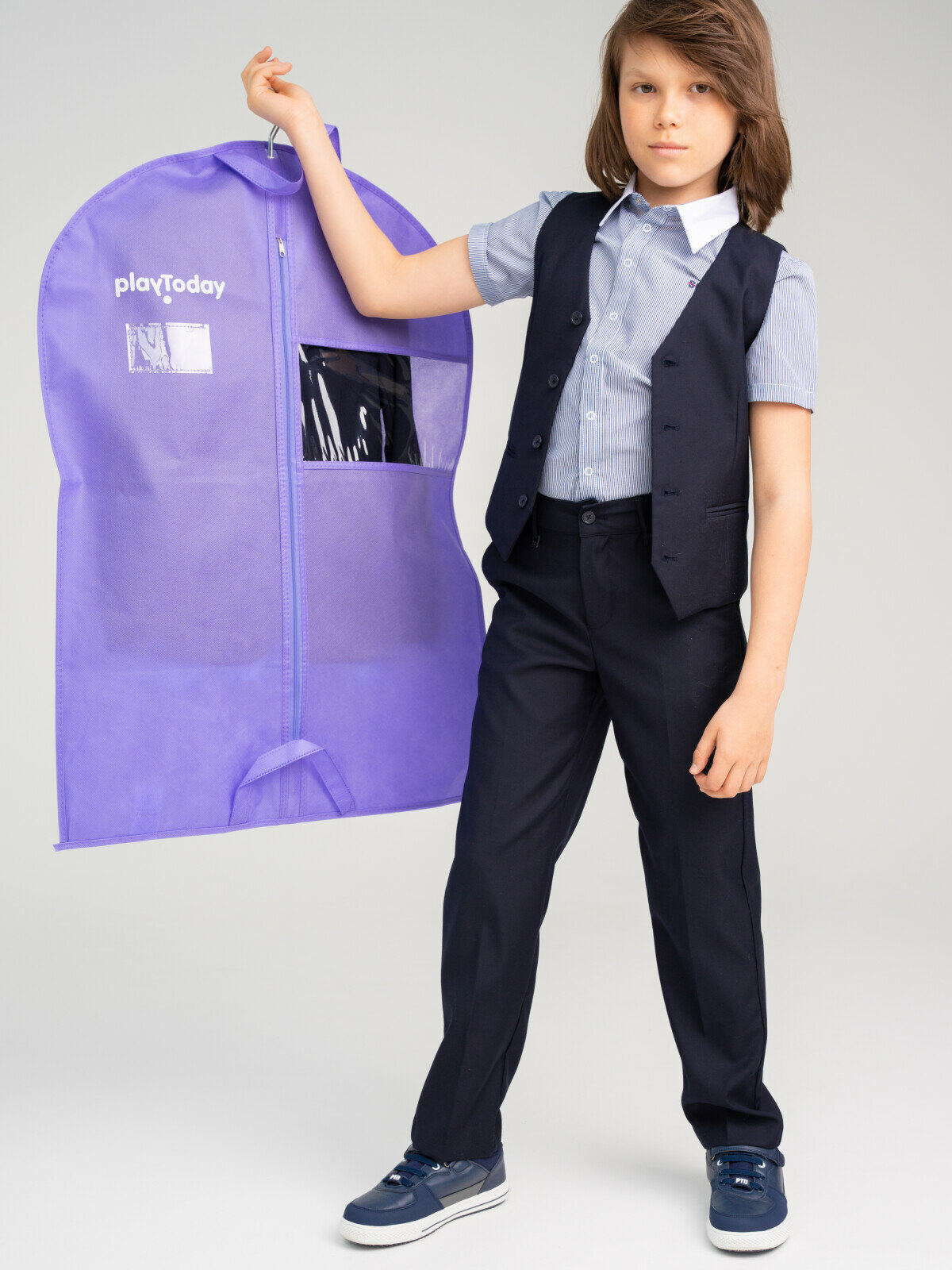 Чехол для одежды 85 см PlayToday, размер 85*60 см, фиолетовый