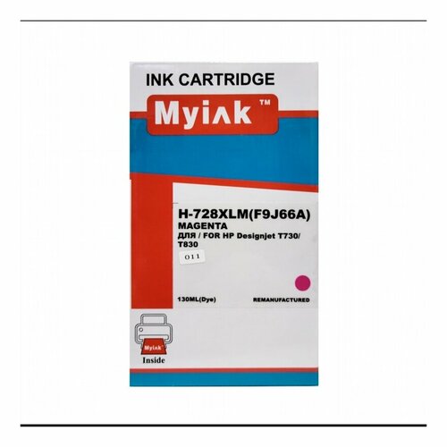 Картридж для (728XL) HP Designjet T730/T780 F9J66A Magenta MyInk картридж hi black hb f9j66a для hp dj t730 t830 130ml 728xl magenta