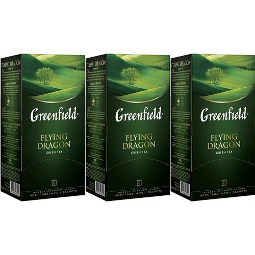 Greenfield Чай Flying Dragon в пакетиках зелёный 3 уп