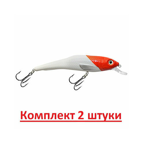 Воблер AQUA танцор 100mm, вес - 18,0g, цвет 016 (red head), 2 штуки