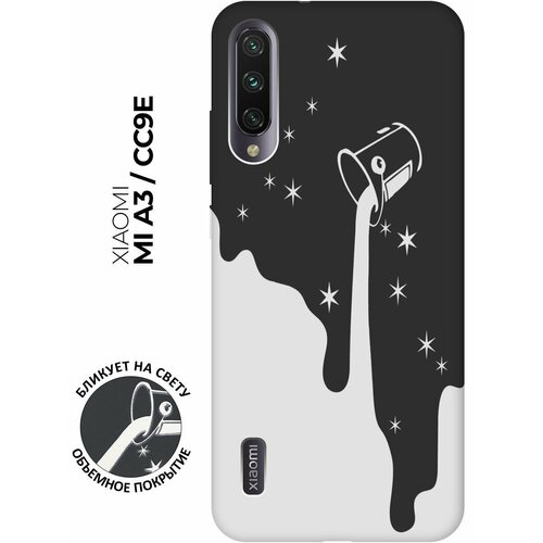 Матовый чехол Magic Paint W для Xiaomi Mi A3 / CC9e / Сяоми Ми А3 / Ми СС9е с 3D эффектом черный матовый soft touch силиконовый чехол на xiaomi mi a3 cc9e сяоми ми а3 ми сс9е с 3d принтом brain off w черный