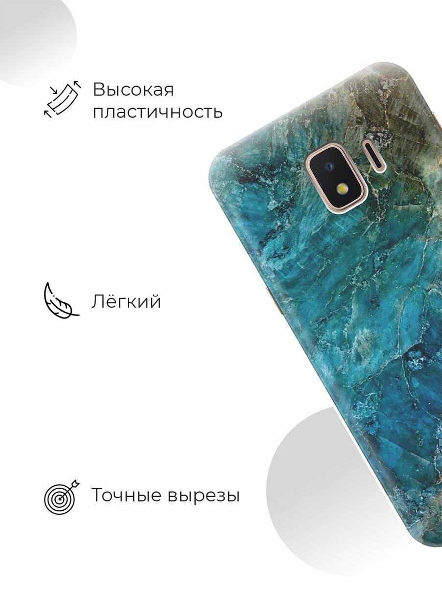 Чехол - накладка ArtColor для Samsung Galaxy J2 Core с принтом "Синий мрамор"