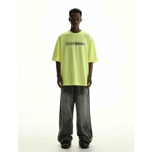 Футболка MASONPRINCE, размер M, бирюзовый, желтый