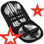 Набор для пикника "Всегда с собой!", нержавеющая сталь (3 ножа,2 вилки,2 ложки,2 тарелки, открывашка)