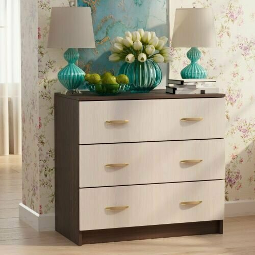 Комод с ручками 3 ящ 83х43х78 см Фант-мебель ВенгеМлечный дуб 5660₽