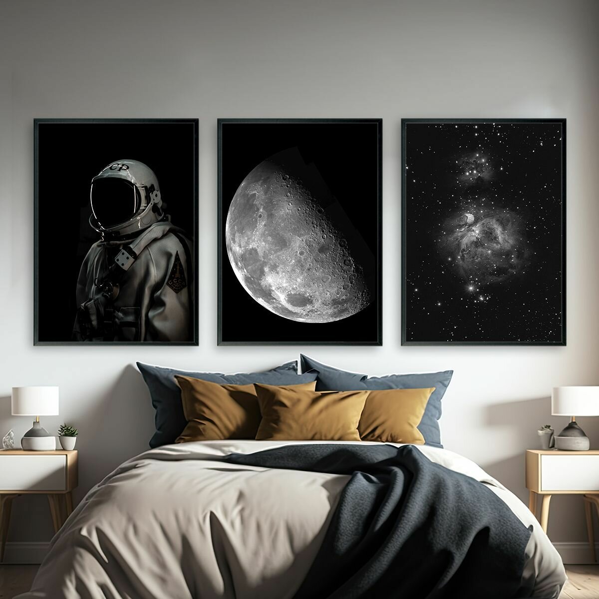 Постеры для интерьера "Космос", постеры на стену 30х40 см, 3 шт.