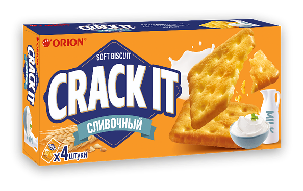 Печенье ORION Crack-It Сливочный затяжное (4 х 20г)