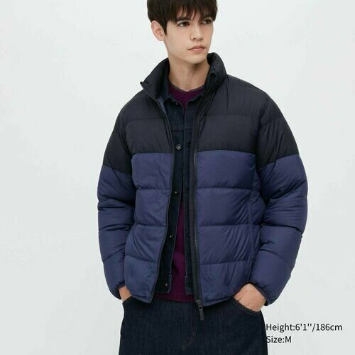 фото Пуховик uniqlo, размер m int, синий, черный