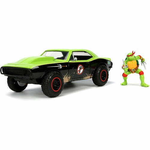 Комплект Jada Toys Teenage Mutant Ninja Turtles - Hollywood Rides - Raphael & 1967 Chevrolet Camaro (7 см, 1:24) 33386 jada toys набор машинок hollywood rides harry potter ford anglia knight bus