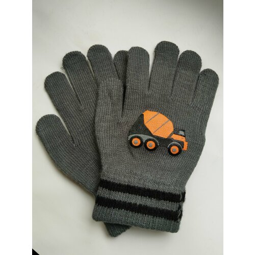 фото Перчатки , размер 6 лет, синий, оранжевый теремок