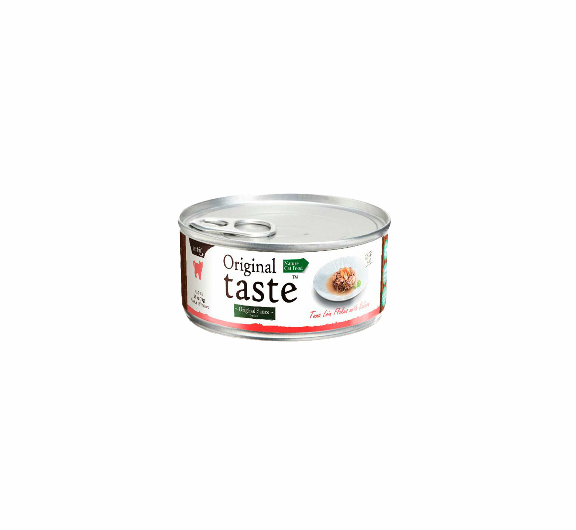 Влажный корм для кошек Pettric Original taste, ломтики филе тунца с диким лососем в соусе, 70 г, 1 шт.