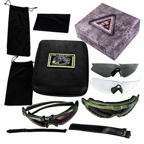 Солнцезащитные очки ВОЕНПРО, хаки, бежевый очки защитные со сменными фильтрами osprey track