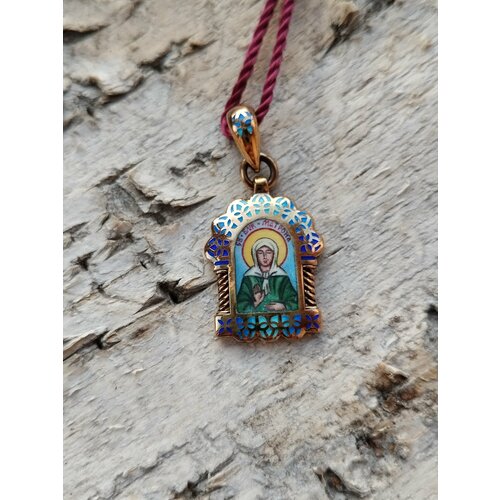 Подвеска Анастасия Матрона Московская, золочение, эмаль