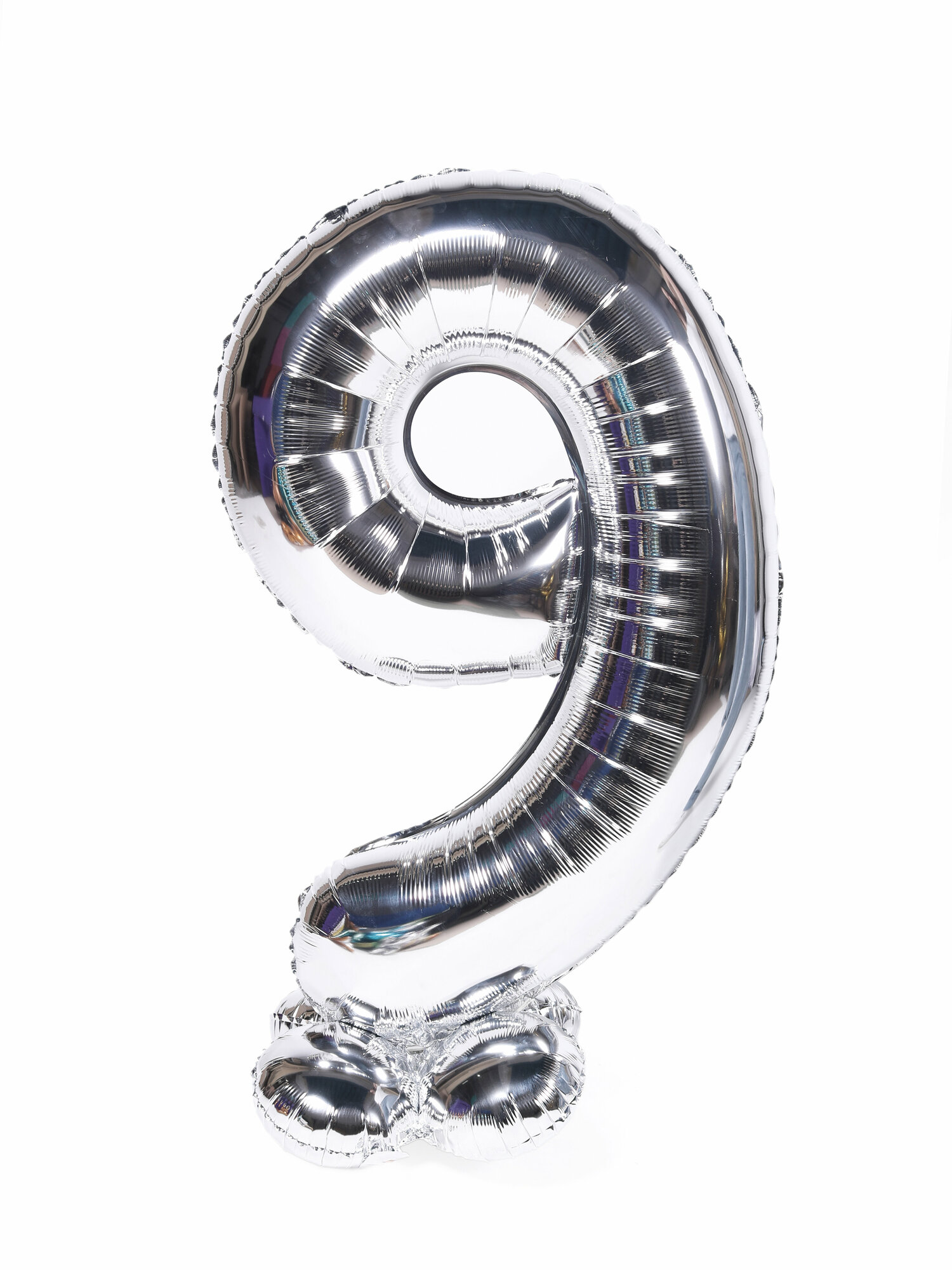 Воздушный шар-цифра 9 на подставке, фольгированный шар-цифра 9 с ножками — фото 1