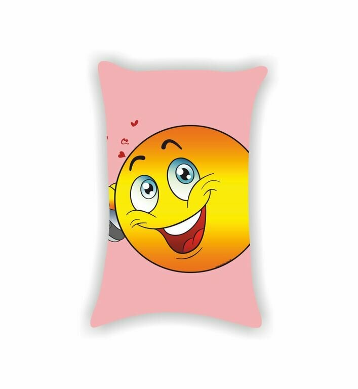Подушка эмодзи, emoji №9, Картинка с двух сторон