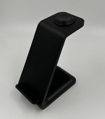 Док-станция с быстрой зарядкой Rohs 3.6-15W(QC), 3 в 1 для телефонов, наушников и часов. Цвет черный — фото 11