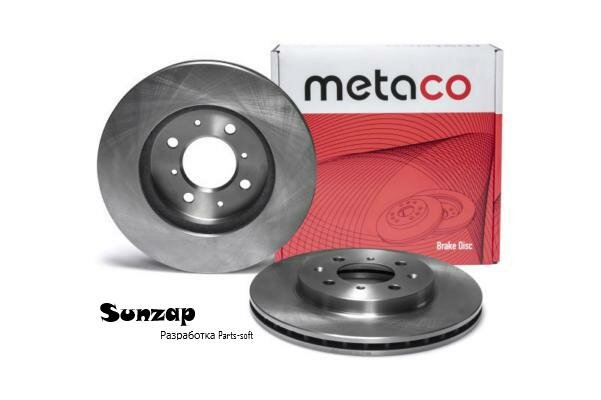 METACO 3050-159 Диск тормозной передний вентилируемый