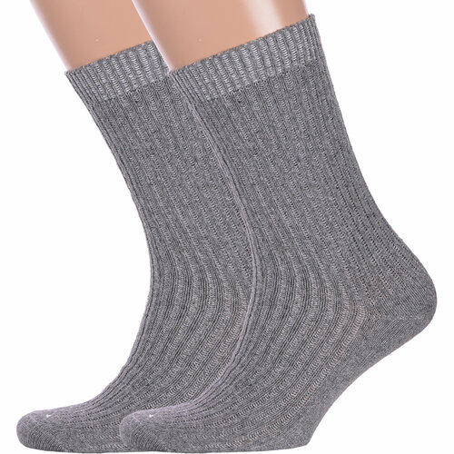 Носки HOBBY LINE, 2 пары, размер 39-44, серый носки hobby line 3 пары размер 39 44 серый