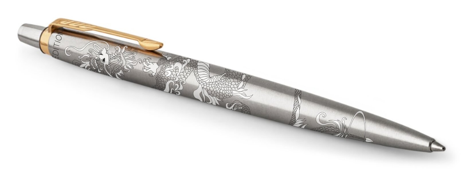 Шариковая ручка Parker Jotter Dragon Special Edition 2024, цвет: St. Steel GT, стержень: Mblue в подарочной коробке