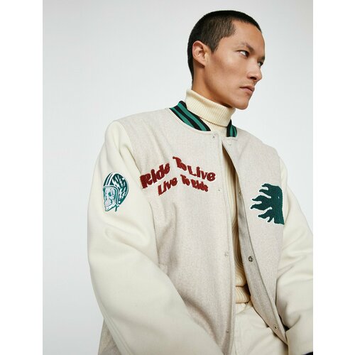 фото Бомбер koton, размер m, бежевый